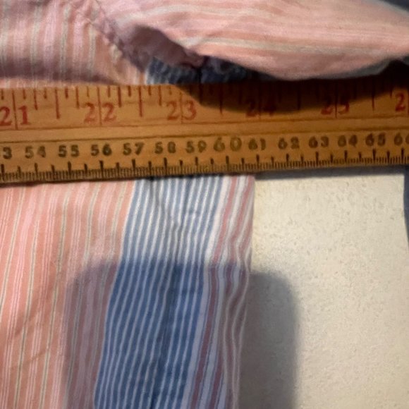 American Eagle Button Up Blouse Womens XL High Low Striped Multicolor Relaxed - Picture 5 of 8